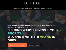 Tablet Screenshot of delugeinteractive.com